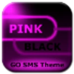 go sms pink black neon theme android application logo